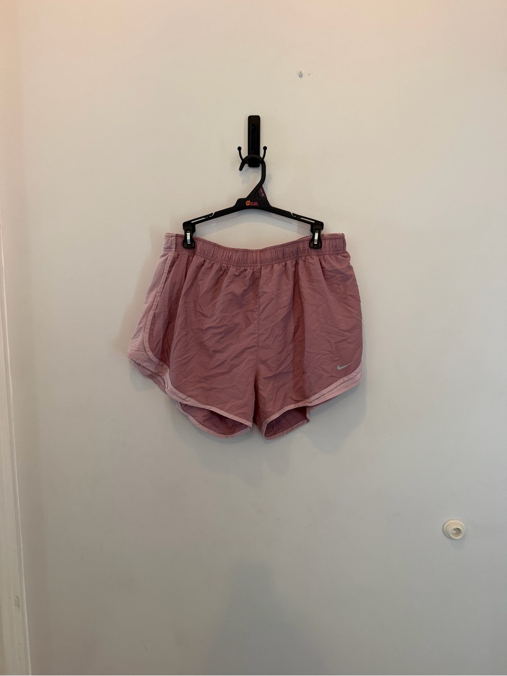 Nike Mauve Athletic Shorts with White Trim